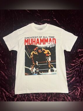 Muhammad Ali 'Greatest of All Time' Graphic Tee - White Men Small
